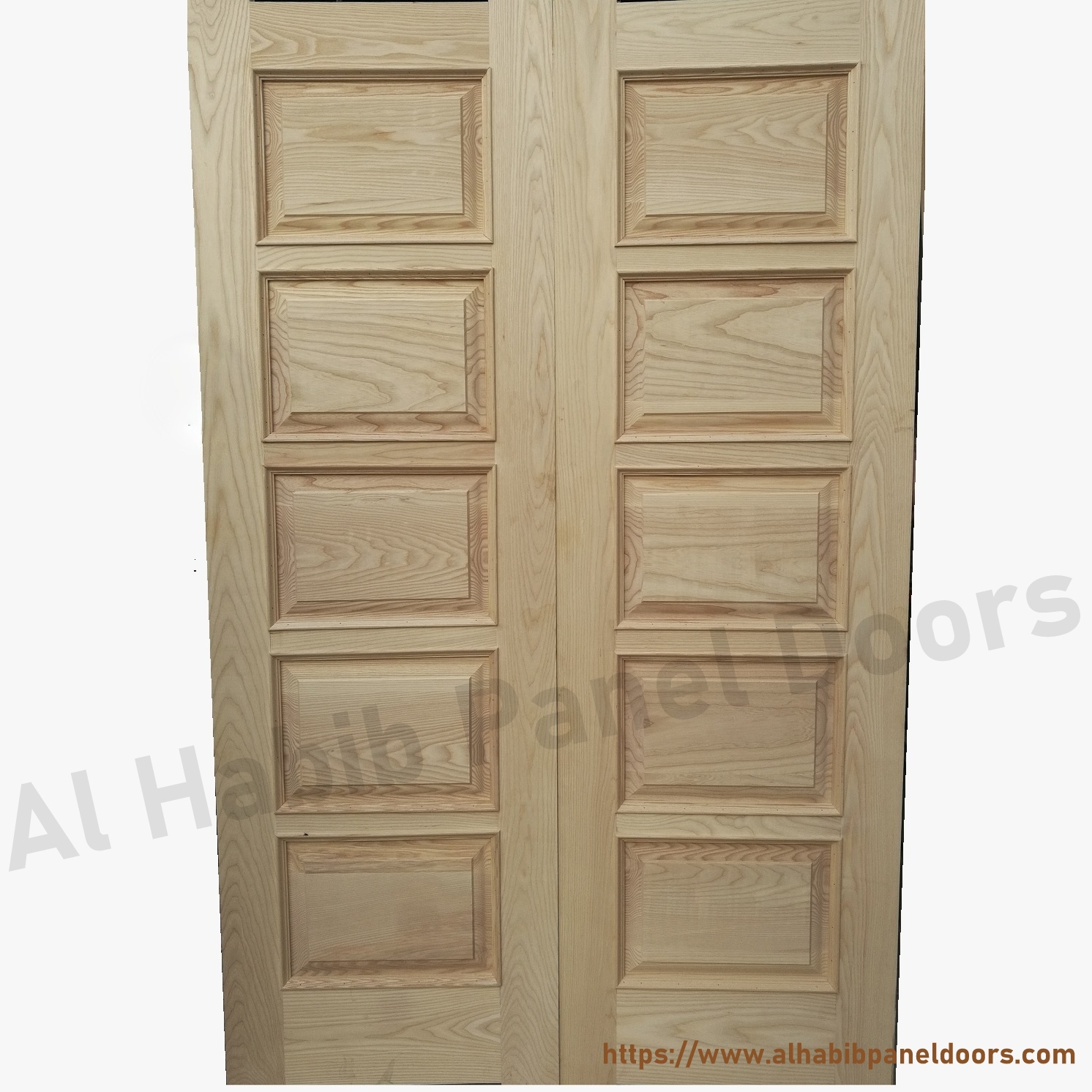 Ash Solid Wood Main Double Door Hpd414 - Main Doors - Al Habib ...