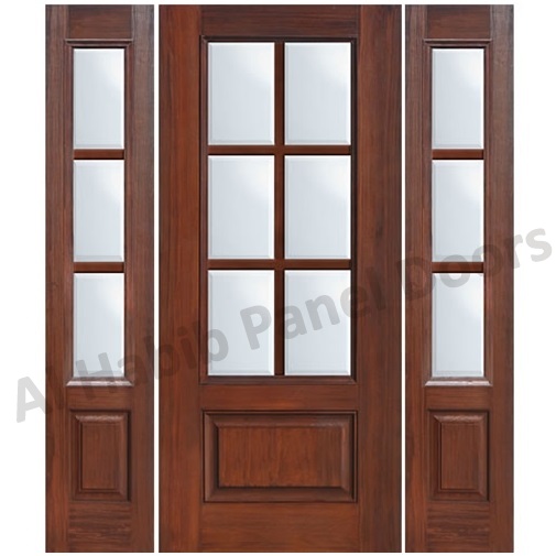 Glass Wooden Door With Frame Hpd480 - Glass Panel Doors - Al Habib 