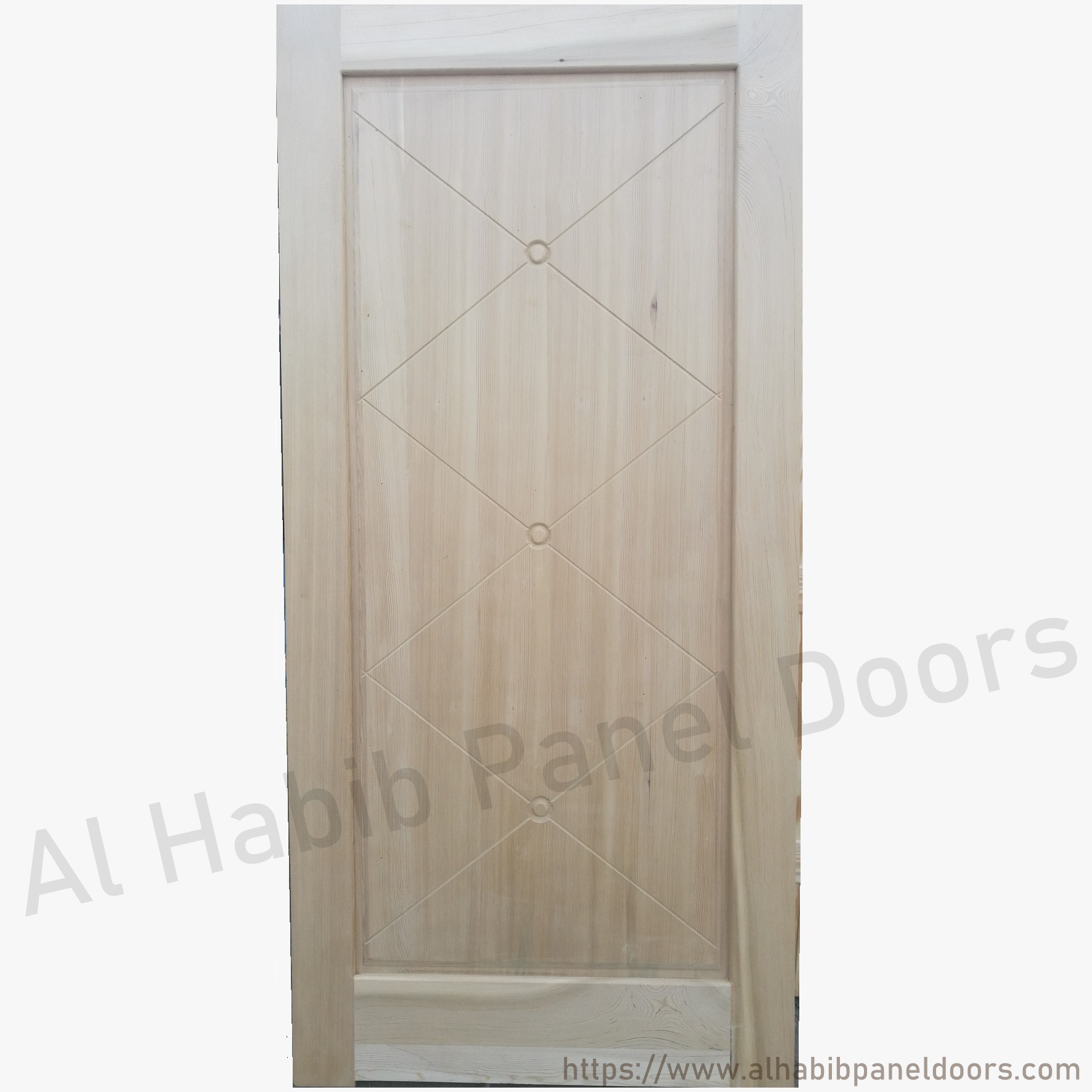 Solid Wood Door Hpd339 - Solid Wood Doors - Al Habib Panel Doors