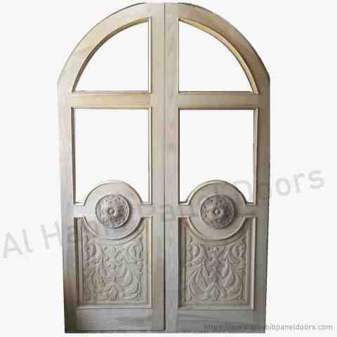 This is Kail Wood Glas Door Two Panel. Code is HPD176. Product of Doors - Wooden Door With Glass, Glass wooden Doors, Door with glass available in different design, custom design, Glass wooden double Doors -  Al Habib