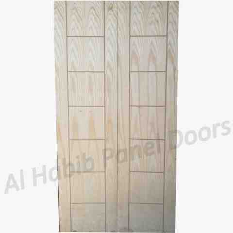 This is Modern Ash MDF Straight Lines Door. Code is HPD610. Product of Doors - Beautiful Ash Lasani door design with router. Ash mdf doors are ready on order in all sizes.  Al Habib