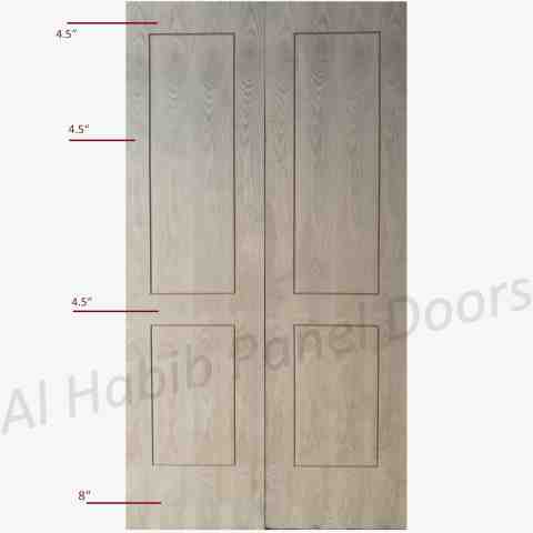 Ash Mdf Two Panel Main Double Door