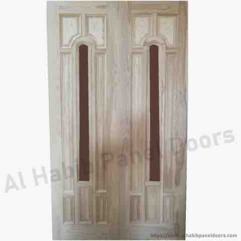 This is Glass Main Door. Code is HPD364. Product of Doors - Wooden Door With Glass, Glass wooden Doors, Door with glass available in different design, custom design, Glass wooden double Doors -  Al Habib