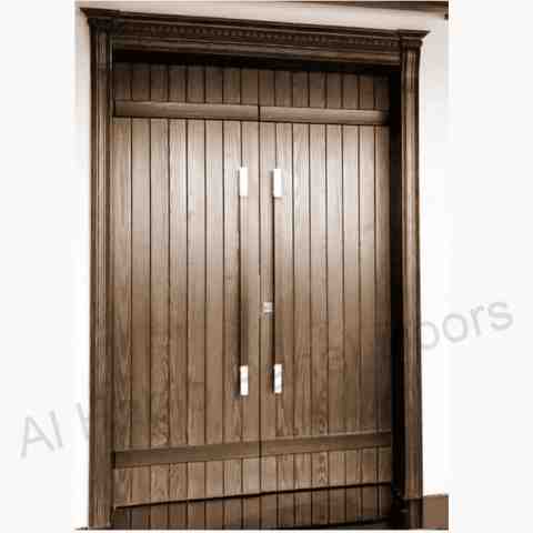 This is Solid Diyar Wood Double Door. Code is HPD419. Product of Doors - Diyar solid wood Main Double Door design, Order now! For info or estimate, please contact Al Habib