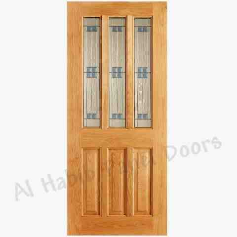 Ash Wooden Glass Door