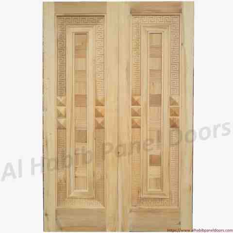 This is Solid Diyar Wood Double Door With Solid Sides Frame. Code is HPD507. Product of Doors - Diyar Solid wood double leaf, Avaiable in Pakistani Diyar, Kail, Pertal wood, Imported American Ash, Chinese Kail or Pertal wood. Available on order. Al Habib