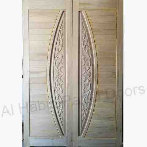This is Pakistani Kail Solid Wood Double Door. Code is HPD410. Product of Doors - We are a known name in the supply and export of  Solid Wood Doors that are available in various specifications and materials based on the clients Al Habib