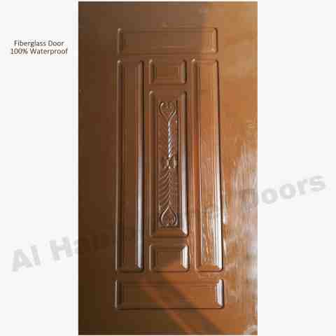 Fiberglass Door 7 Panel With Carving Solid Wood Design