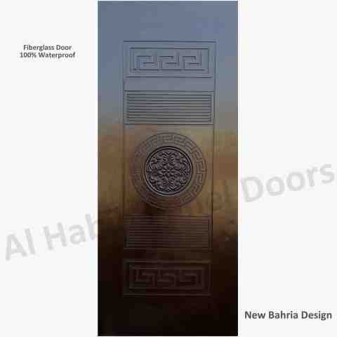This is Fiberglass Main Double Door Bahria Design. Code is HPD712. Product of Doors - Beautiful fiberglass door new double door design matt finish also available in different colors and sizes,  Al Habib