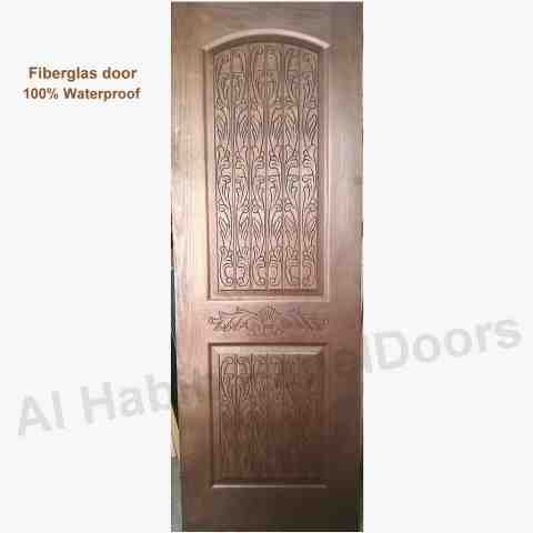This is Fiberglass Door New Bahria Design. Code is HPD682. Product of Doors - Beautiful fiberglass door new bahria design, beautiful carving English design., Available in 50 color. All sizes will be ready on order. Al Habib