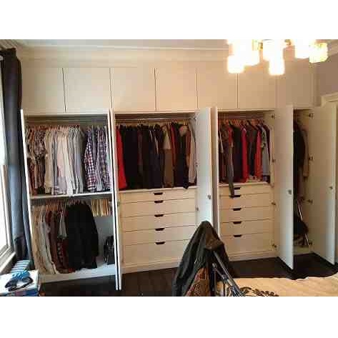 This is Custom Made Fitted Wardrobe. Code is HPD526. Product of Wardrobes - Accurate drawing can be produced which will lead to a truly individual design for you. With design solution agreed we can then provide an accurate quote for your beautiful new room Al Habib