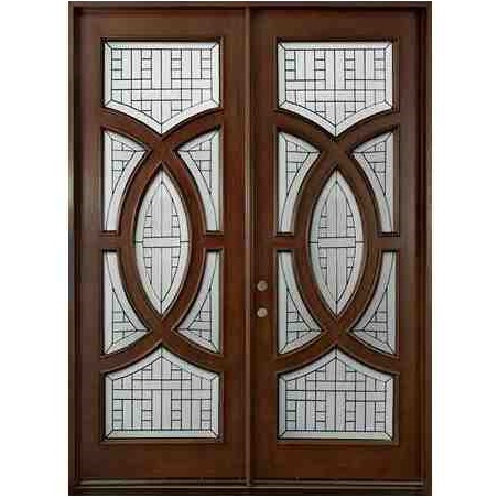 This is Kail Wood Glas Door Two Panel. Code is HPD176. Product of Doors - Wooden Door With Glass, Glass wooden Doors, Door with glass available in different design, custom design, Glass wooden double Doors -  Al Habib