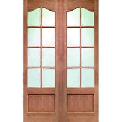 This is Double Doors. Code is HPD335. Product of Doors - Wooden Door With Glass, Glass wooden Doors, Door with glass available in different design, custom design, Glass wooden double Doors -  Al Habib