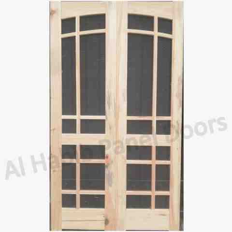 This is Wire Mesh Two Panel Kail Wood Door. Code is HPD636. Product of Doors - Beautiful wire mesh door. Available in kail wood, ash wood, diyar wood. All sizes available on order. Al Habib