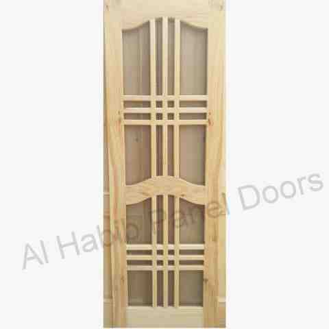 Local Kail Wood Wire Mesh Four Panel Door