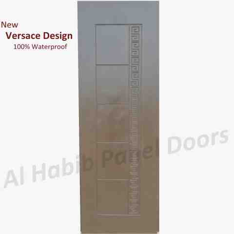This is Fiberglass Door New Groove Design Sepia Brown. Code is HPD598. Product of Doors - This is horizontal grooves fiberglass door design 2020  new design. Ready all sizes on order. 50 colors available.  Waterproof door Al Habib
