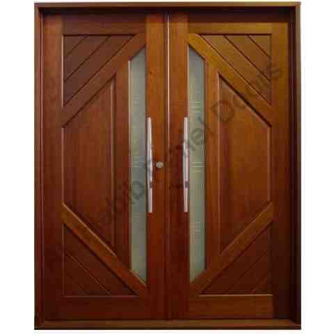 This is Horizontal Stripes Glass Main Double Door. Code is HPD393. Product of Doors - Solid Wooden Main Doors in Pakistan, Spain, England, Main Doors, Double Door, Dayyar Wooden Main Doors, Ash Wood Main Doors, 6 Panel Double Door -  Al Habib