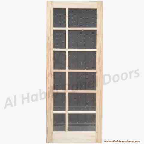 Solid kail Wood Mesh Panel Door