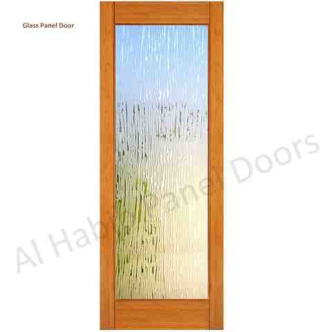 This is Glass Panel Single Door. Code is HPD171. Product of Doors - Wooden Door With Glass, Glass wooden Doors, Door with glass available in different design, custom design, Glass wooden double Doors -  Al Habib