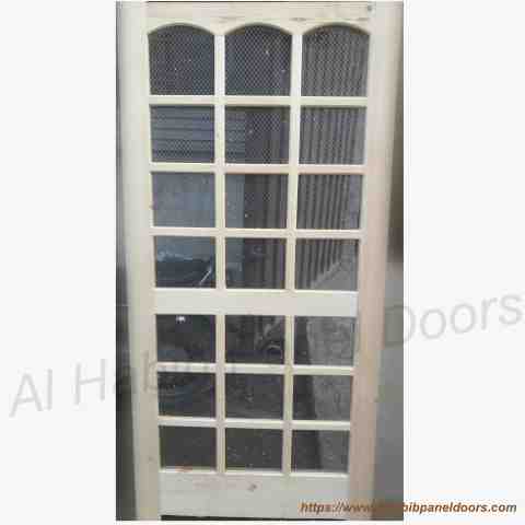 This is Kail Wood Wire Mesh Door. Code is HPD523. Product of Doors - Solid Wood Mesh door available in Dayyar Wood Ash Wood Pertal Wood Kail Wood. Wooden Mesh Door available on order. No compromise on quality. Al Habib