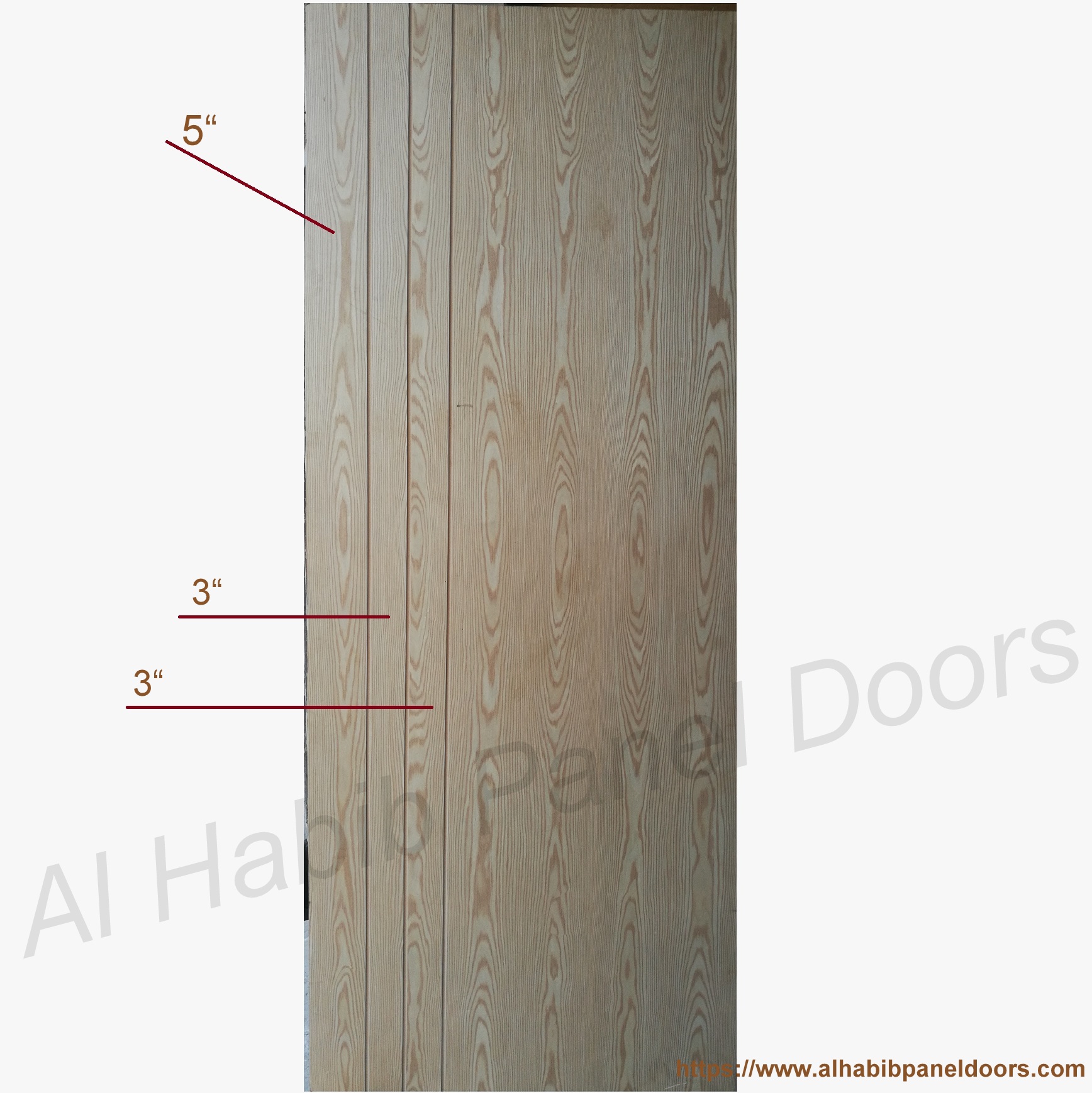 Ash Engineered Door 3 Line Design With Hand Router