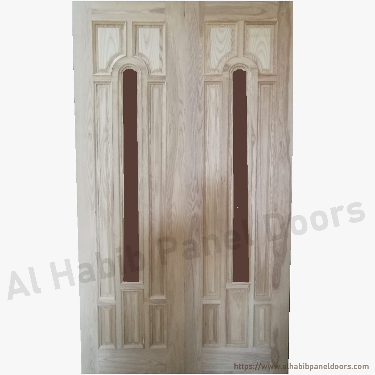 Ash Wood Glass Panel Door Capsule Design