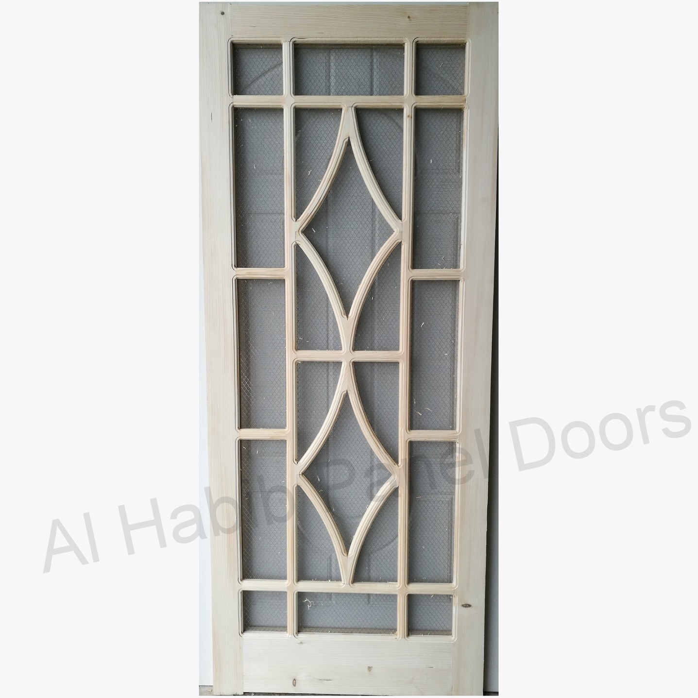 Imported Kail Wood Wire Mesh Door Diamond Design