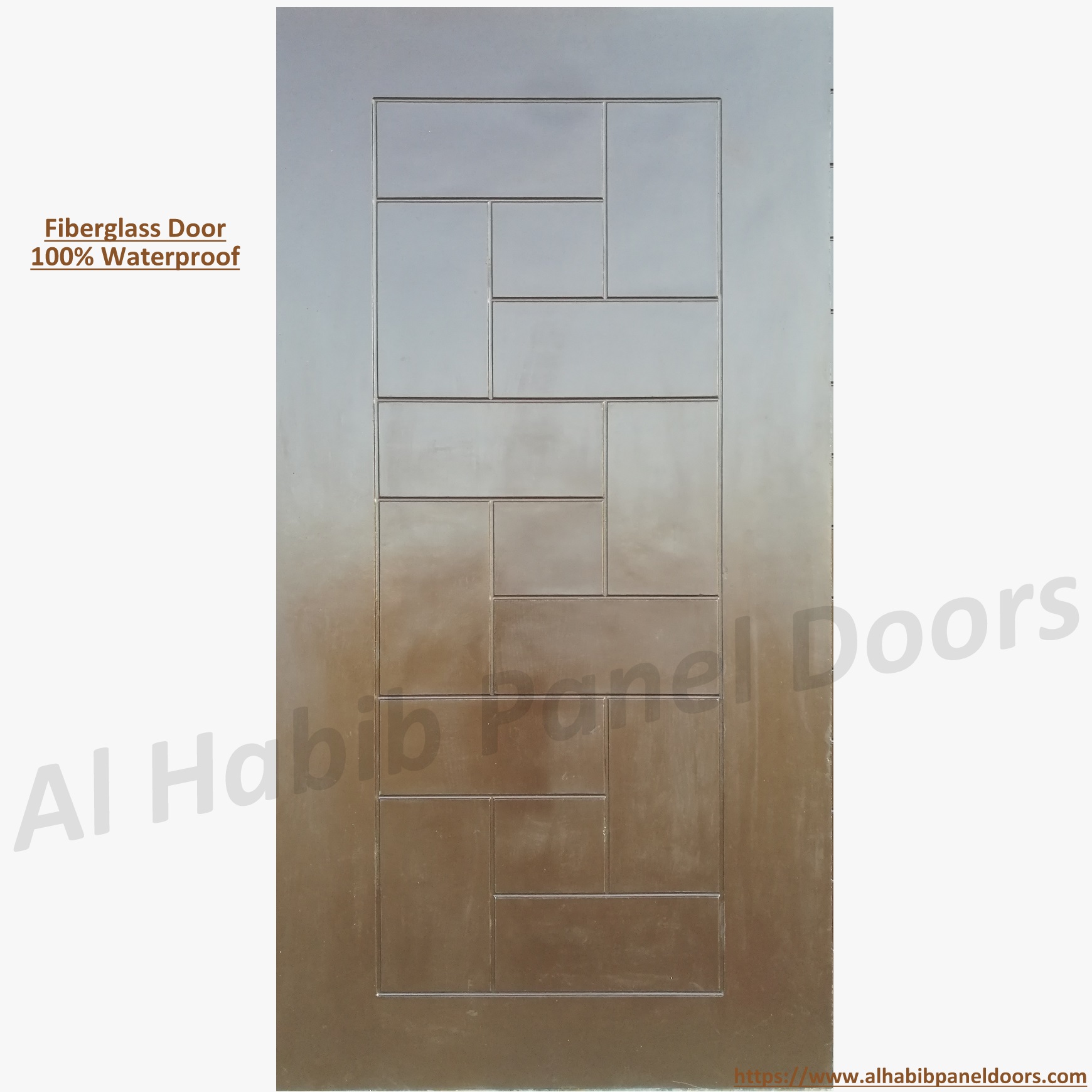 Modern Fiberglass Bedroom  Door New Blocks Design