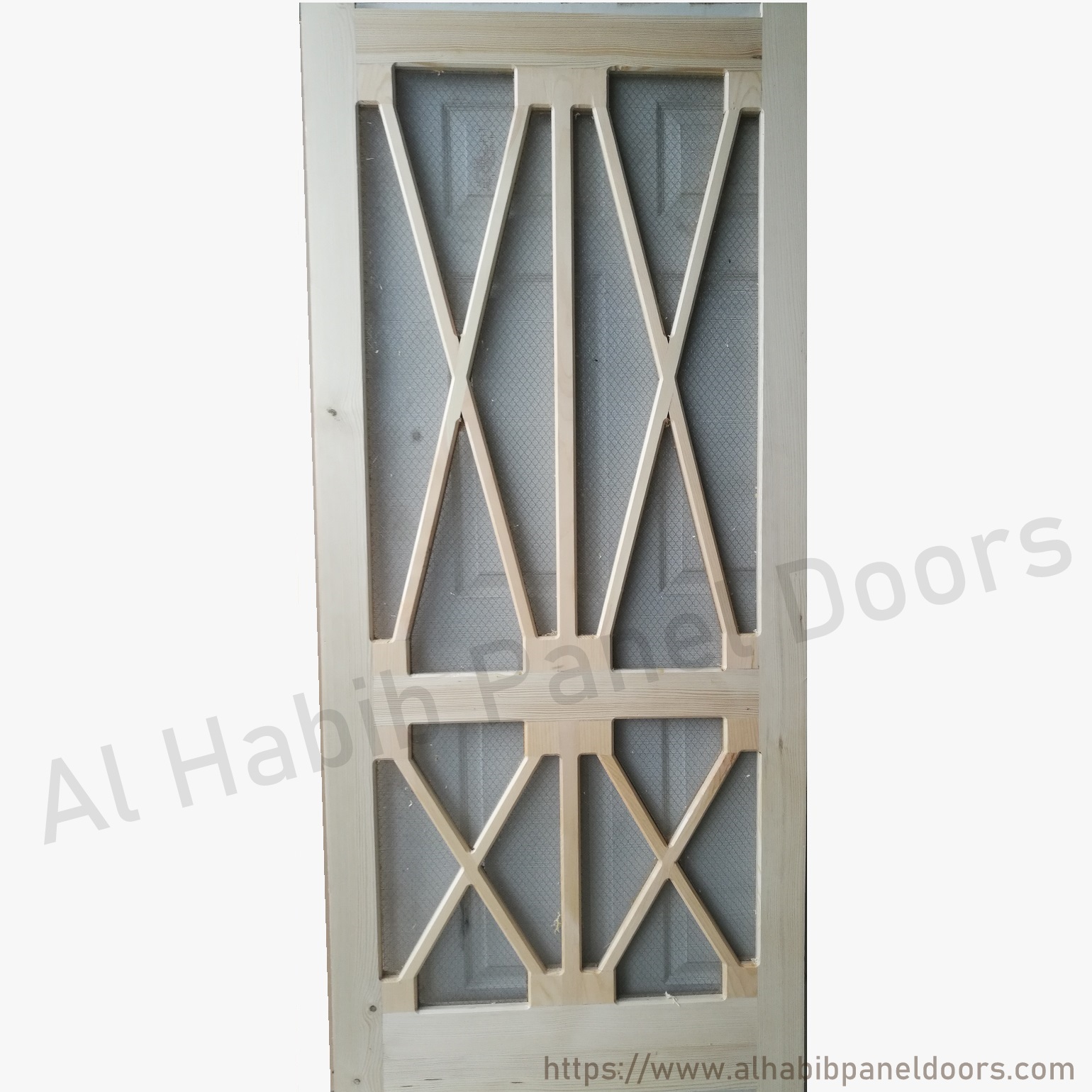 Pertal Wood Wire Mesh Door Double Xx Design